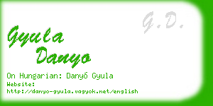 gyula danyo business card