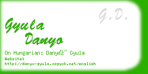 gyula danyo business card